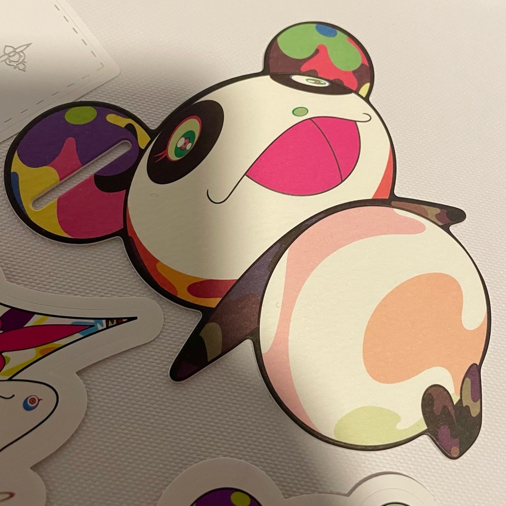 LV X TM Louis Vuitton Takashi Murakami Stickers and tag.